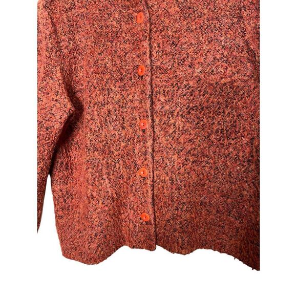 Kathleen Sommers Mohair Wool Blend Spice Orange Cardigan‎ Sweater Small - Picture 2 of 9